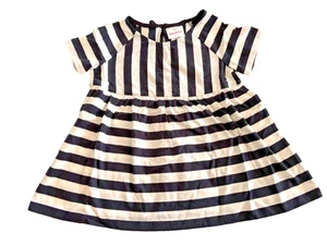 Hanna Andersson 120 summer dress / top black white stripes 100% cotton NEW Tags - Picture 1 of 15