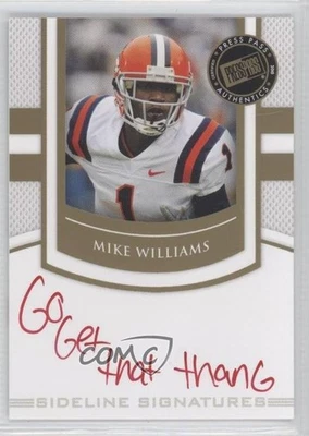 2010 Portrait Edition Gold Red Ink Inscriptions Mike Williams Rookie Auto RC - Image 1 of 2