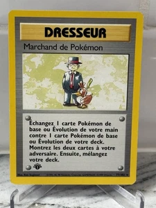 Marchand de Pokémon 77/102 Pokémon Trader FRENCH 1st edition Base Set - NM - Picture 1 of 2