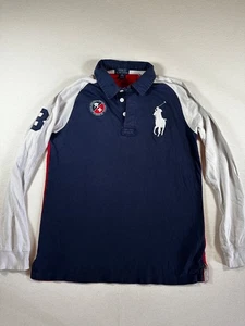 Polo Ralph Lauren Pullover Zip Kinder Gr. 10-12 Gr. M - 134 - blau - Bild 1 von 7