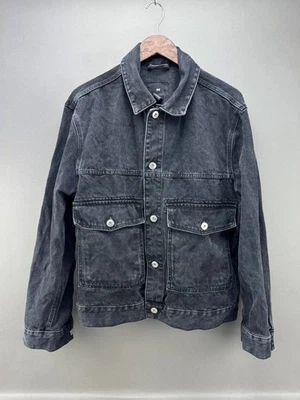 Chaqueta vaquera de camionero de mezclilla negra para hombre H&M talla M Foto 1 de 4