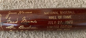 1970 Baseball HOF Brown Induction Bat - Boudreau, Combs - Picture 1 of 5