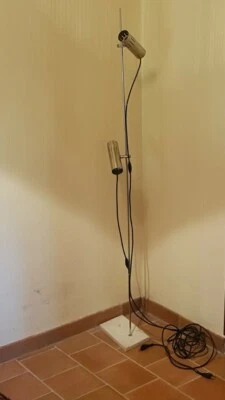 Lampadaire Vintage Chromé Minimaliste Designer Alain Richard - Photo 1/4