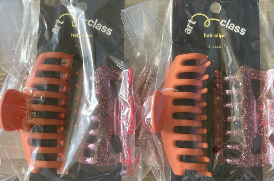 2 Juegos - (2pk) Jumbo Brillo Flor Dije Garra Clip Set - Clase de Arte Sellado Nuevo Foto 1 de 1