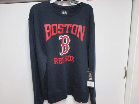 BOSTON RED SOX (47 BRAND) MENS CREW SWEATSHIRT (XXL) NWT NAVY BLUE  "RED" LOGO Cover
