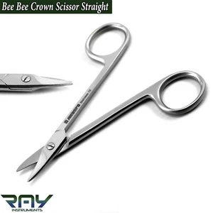 Bee Bee Crown Scissor Straight Orthodontic Wire Cutting Tissue Gum Shears - Picture 1 of 4