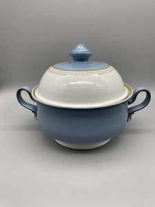Castile Blue Denby Langley 2QT Round Covered Casserole - Picture 1 of 8