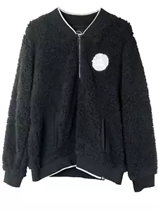 Boston Celtics Sherpa Giacca Donna L Nero NBA Pullover 1/4 Zip Accogliente '47 - Foto 1 di 9