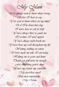 'My Dearest Mum' A5 Mama Karte Geburtstag Liebe Keepsake besonderer Tag - Bild 1 von 4