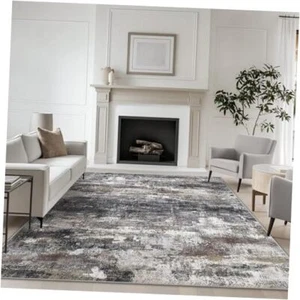 Area Rugs 8x10 for Living Room Bedroom, Modern Abstract 8'x10' Dark Gray - Picture 1 of 8