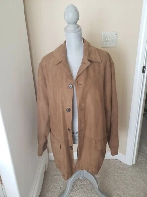 Roundtree & Yorke Brown Very Soft Suede Men's Sport Coat, Size Medium - Image 1 of 4