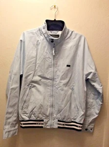 Sample Levi's Soft Shell Varsity Bomber Jacket Size Medium Sky Blue - Picture 1 of 11