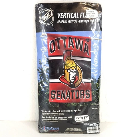 WinCraft NHL Licensed Ottawa Senators 27in x 37in Vertical Flag Banner 2013 Cover