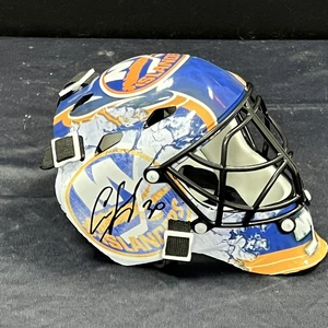 Ilya Sorokin signed New York Islanders Autographed Mini Goalie Mask Steiner CX - Picture 1 of 3