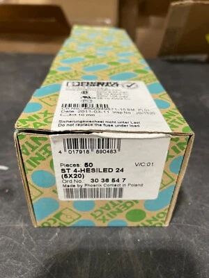 PHOENIX CONTACT - ST 4-HESILED 24 (5X20) - Fuse terminal block (50 ct) NEW - Image 1 of 2