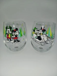Disney Topolino e Minnie Set di due bicchieri senza stelo, nuovi senza etichette - Foto 1 di 8