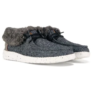 Heydude Z3146* Kids' Black Wendy Cozy Slip On Shoe Size US YT1 EU 33 - Picture 1 of 6