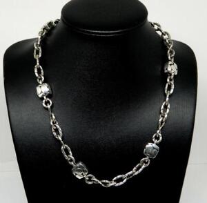 JOHN HARDY Sterling Silver Chain Heritage Kali Station Necklace 18” inch long