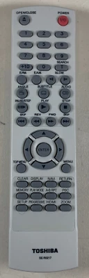Probado Funciona OEM Toshiba SE-R0217 Reproductor de DVD Control Remoto Solo Original Foto 1 de 3