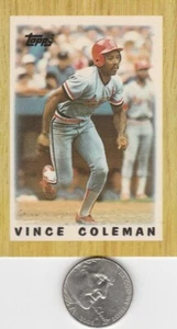 Vince Coleman 1987 Topps League Leaders Minis #32 St. Louis Cardinals card - Picture 1 of 4