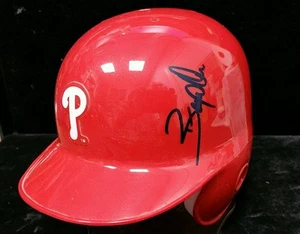 2 unknown Phillies Autographes on a  mini helmet - Picture 1 of 3
