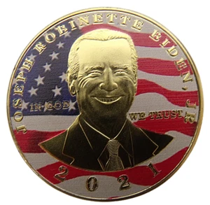 EE. UU. - PRESIDENTE JOE BIDEN 2021 TIPO AMARILLO - 40 mm BANDERA DE COLOR UNC - Imagen 1 de 2