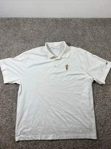 Nike DRI-FIT Arizona State Sun Devils Golf Polo Men's 2XL White - Picture 1 of 9