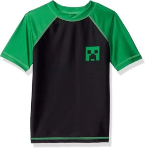 Minecraft Rash Guard Swim Shirt Boy Size 7 - Picture 1 of 1