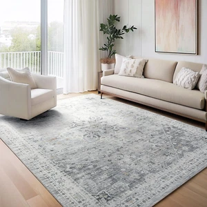 6X9 Area Rugs Non Slip Large Oriental Area Rug Washable Boho Rug Stain Resistant - Picture 1 of 9