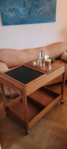 DÄNISCHER DESIGNER SERVIERWAGEN MID CENTURY 60er TEAK HOLZ - Bild 1 von 7