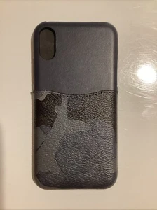 NEW!! Coach Signature Canvas with Blue Camo Print iPhone X/XS Case F77932 - Picture 1 of 5