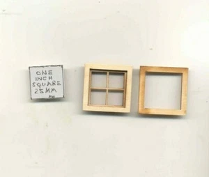 Window - 4-Pane Square - 448HS wood dollhouse miniature 1:24 scale USA made