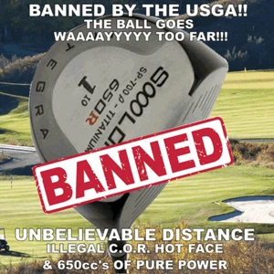 SOOOLONG 650 ILLEGAL MAGIC BLACK TITANIUM BANNED DISTANCE GOLF DRIVER PGA SHAFT - Picture 1 of 3