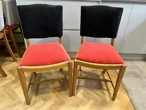 Vintage Beautility Dining Chairs Pair Mid Century - Picture 1 of 7