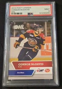 2013-14 POST CEREAL CONNOR McDAVID OHLERIE OTTERS PRE ROOKIE RC PSA 9 MINT - Bild 1 von 4