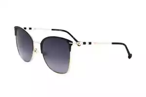 New Carolina Herrera Sunglasses- CH 0036/S RHL - Black Gold / Grey (56-20-145) - Picture 1 of 5