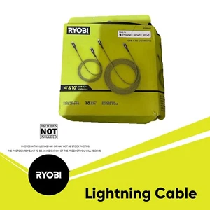 Ryobi USB-C auf 8-Pin - 4' & 10' Fuß Kabel (A25BG03) a-1 - Bild 1 von 3