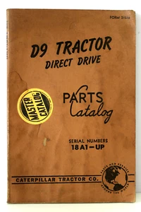 Catálogo de piezas CAT Caterpillar - Tractor D9 Direct Drive SE 18A1 - HASTA 1955 - Imagen 1 de 6