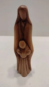Virgin Mary Jesus Figurine Olive Wood 7" - Picture 1 of 7