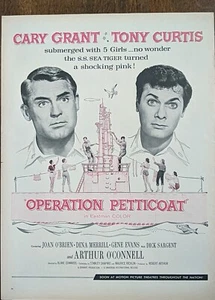 Anuncio impreso vintage Operación enagua 1959. Con Cary Grant y Tony Curtis - Imagen 1 de 1