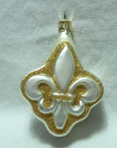 Fleur De Lis Glass Ornament - Picture 1 of 3