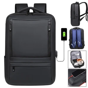 Slim Business Backpacks Travel Bag with USB Charger Port Laptop Bag 15.6 Inch - Picture 1 of 27