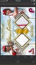 2020 Topps Bunt DIGITAL Diamond Icons Dual Relic Sig Steve Carlton Super Rare