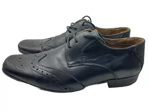 Base London Black Brogue Leather Shoes UK 7 EUR 41 Lace Ups - Picture 1 of 9