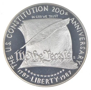 1987-S Proof Constitution Commemorative Silver Dollar $1 - Picture 1 of 3