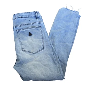 ABrand Mens Dropped Skinny Leg Denim Jeans Size 32 Blue Distressed - Picture 1 of 6