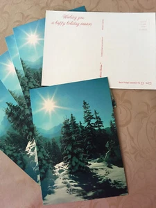 Vintage 1981 American Greeting Holiday Christmas Tree Post Cards - Picture 1 of 1