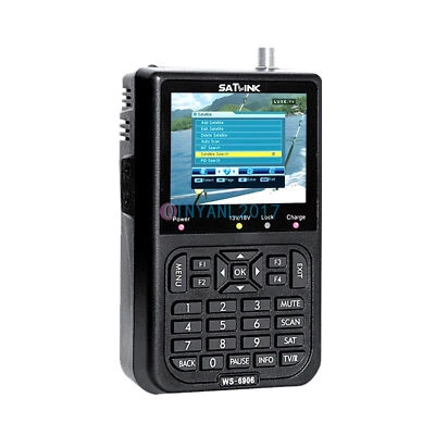 Satlink WS-6906 Digital Satellite Finder FTA DVB-S Sat Finder 3.5'' Signal Meter - Image 1 of 4