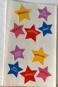 Vintage Mrs. Grossman's 1989 Star Stickers - 2" x 3.5"