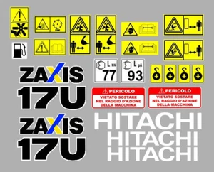 Hitachi ZX17U-5 decalcomanie adesive, kit Completo - Foto 1 di 2
